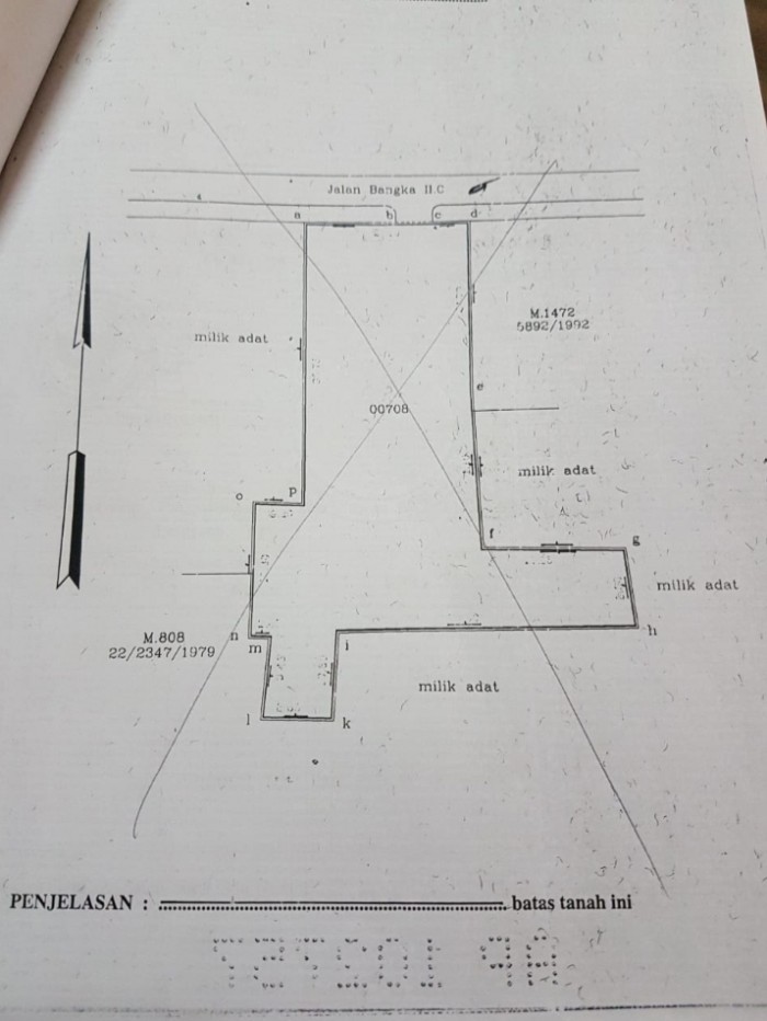 Tanah dijual di Bangka Kemang Mampang Prapatan Jakarta Selatan 